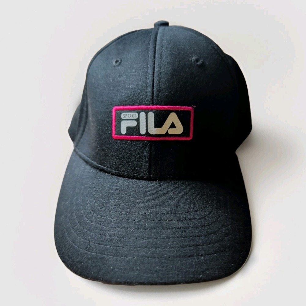 Women FILA Sport Strapback Adjustable Hat Cap Baseball Basketball Mom Black Pink